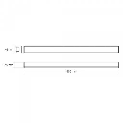 LED світильник лінійний VIDEX BN03 30W 0.6М 5000K 220V Black - фото 7