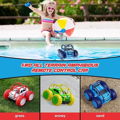 Машинка-амфибия с дистанционным управлением, перезаряжаемая, поворот на 360° - фото 6