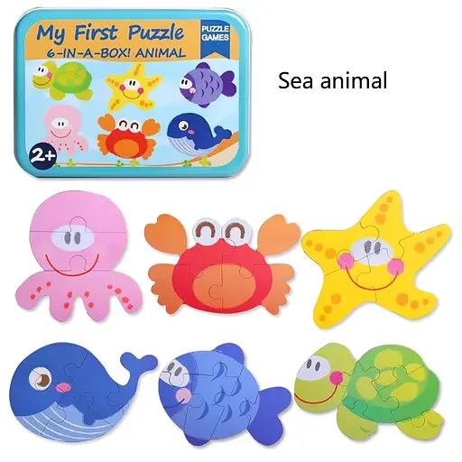 Дерев’яний пазли в пеналі (метал), від 25 деталей, MD1879 (В асортименті) - фото 4