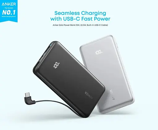 Повербанк Anker Zolo 22.5W чорний 10000 mAh - фото 5