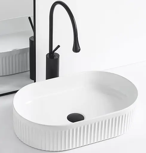 Умивальник Rea Vanda white накладний REA-U0603, Білий - фото 2