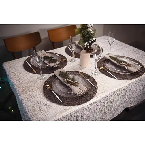 Скатертина Ardesto Shine 100% поліестер, золотавий 120х140 см (ART07SG) - фото 3