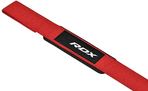 Лямки для тяги RDX S4 Gym Cotton Gel Straps Red Plus (WAC-S4R+) - фото 4