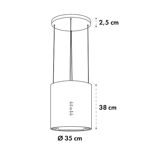 Вытяжка Klarstein Barett 558 м³/час островная (10032301) - фото 4