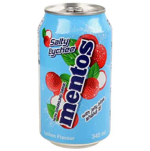 Напій Mentos Salty Lychee газований безалкогольний 0.34 л