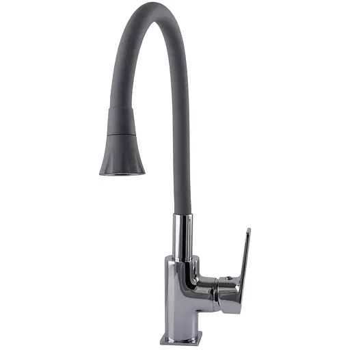 Смеситель для кухни Globus Lux BONN GLB-0203SA-G03 одноручный с душевой насадкой серый для удобного использования - фото 5