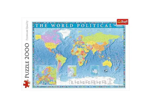 Пазл Trefl Политическая карта мира 2000 эл. (27099) - фото 2