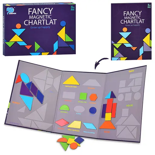 Дитяча розвиваюча гра "Магнітний танграм" Bambi 8326-2, 27 деталей - фото 2