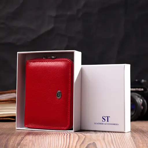 Кожаный женский кошелек ST Leather 11.8х9.5х2 см acs0028393 - фото 8