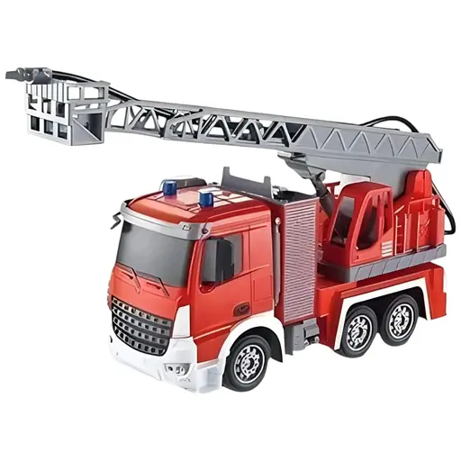 Пожежна машина YJ-119-2 р/к, акумуляторна, 33 см, 1:14, з вишкою, світло, рухливі деталі