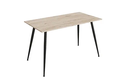 Кухонний стіл Марсель 40 Ferrum-decor 75x120x70 Чорний метал ДСП Дуб Сан-Марино 16 мм (FRD-106766)