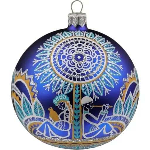 Ялинкова прикраса Різдвяні історії Витинанка Закохані куля скло (4820001179927)