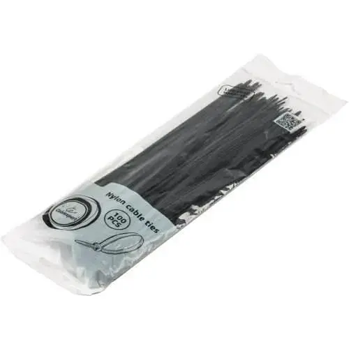 Стяжки для кабелю, 250 мм х 3.6 мм, 100 шт, чорні, Cablexpert (NYTFR-250x3.6) - фото 1