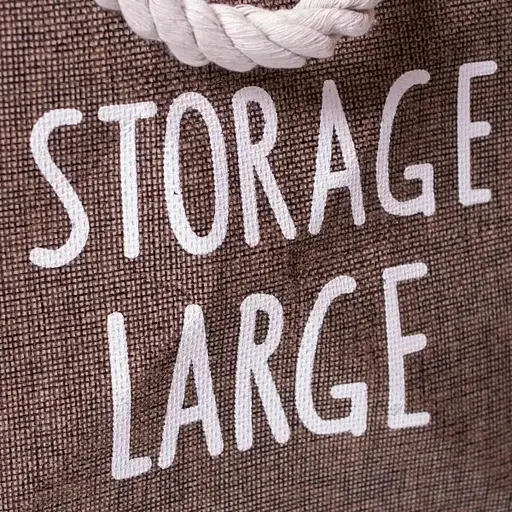 Кошик для білизни Yiwu HP-41-1 текстильний 40х33х36 см коричневий - фото 3