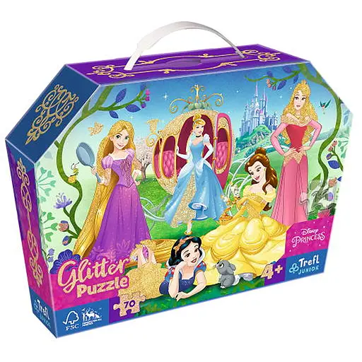 Пазл Trefl глітерний Чарівні принцеси Принцеси 70 ел. (53017) - фото 1