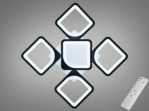 Пристельова LED люстра з диммером і ІЧ пультом, 70W, чорна - фото 1