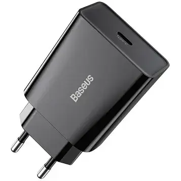 Сетевое зарядное устройство для Baseus Speed ​​Mini Quick Charger 1C 20W EU черный CCFS-SN01 - фото 1