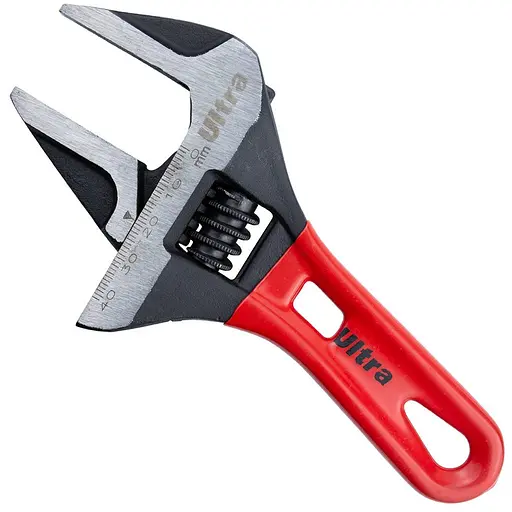 Ключ розвідний Ultra з тонкими губками укорочений 155 мм 0-41 мм CrV (4100232) - фото 1