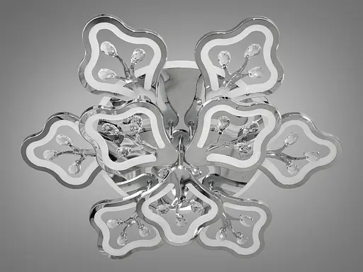 Довговічна стельова люстра в стилі хай -тек з диммером і кольоровим LED . - фото 4