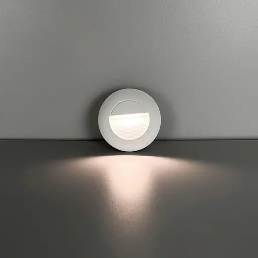 Світильник для сходів у білому корпусі Ø 8 см | Line F | Арт. 10010 WT - фото 3