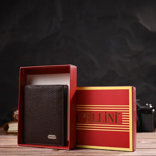 Мужской кожаный кошелек Canpellini 9х11.5х1 см acs0025634 - фото 8