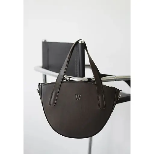 Жіноча шкіряна сумка Bella темно-коричнева - фото 1