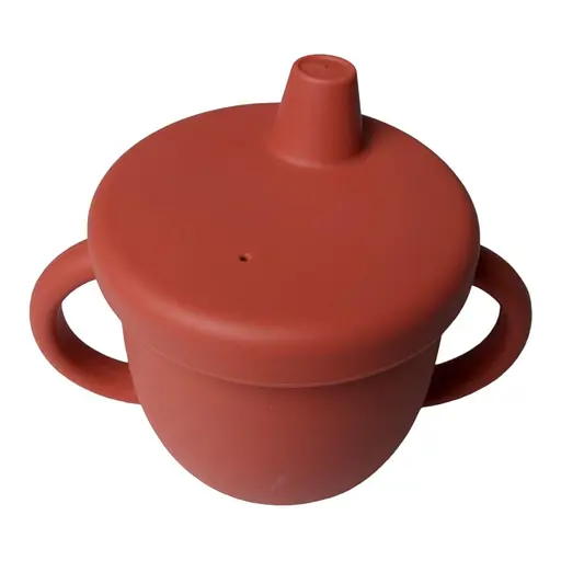 Поїльник силіконовий непроливайка oldbro 150ml red - фото 1