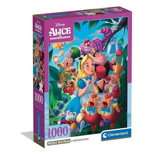 Пазл Аліса в Країні Див - Disney Alice In Wonderland - 1000 шт Clementoni 39952
