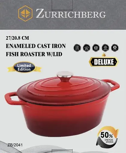 Гусятниця Zurrichberg ZB-2041 чавунна з кришкою - фото 2