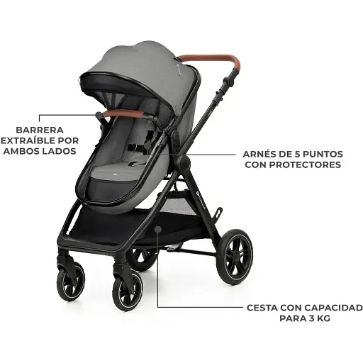 Універсальна коляска 2 в 1 Kinderkraft Esme Grey (KSESME00GRY2000) - фото 2