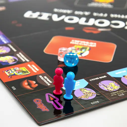 Настільна гра "Сексополія" Fun Games 0019FGS-UKR ігрове поле, фішки, кубики, купюри - фото 5