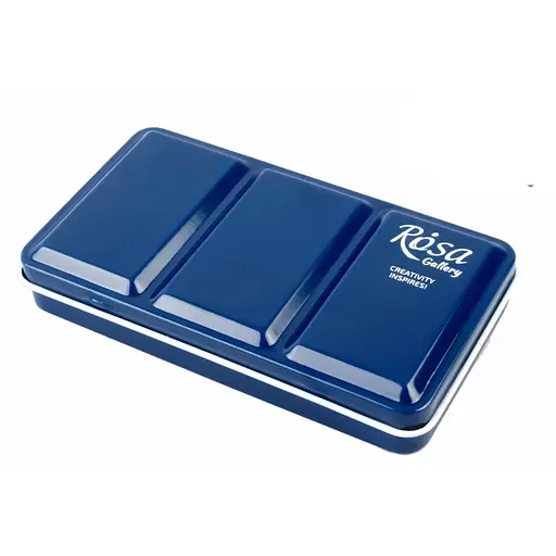 Пенал для акварельних фарб  Rosa Gallery металевий Індіго 12 кювет   - фото 1