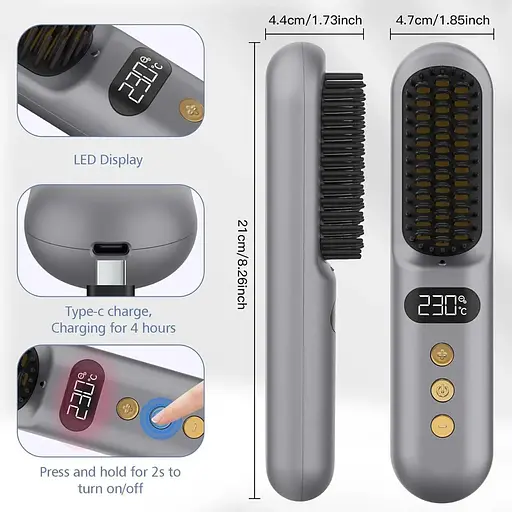 Щетка для выпрямления волос для женщин - фото 7