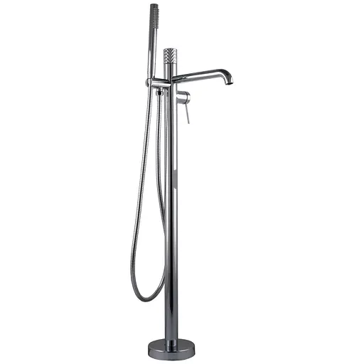 Змішувач для ванни TOPAZ LOFT TLF 32113R-H39-C підлоговий хромований для ретро хай-тек стилю з картриджем D35 - фото 3