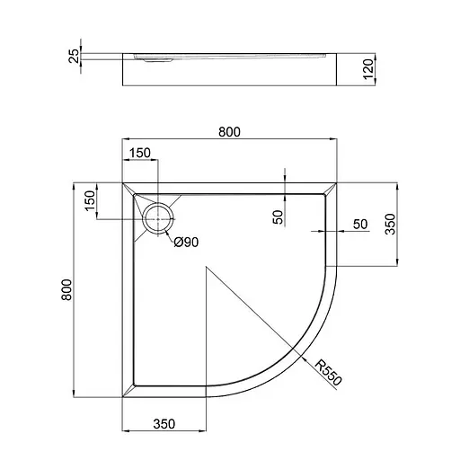 Душевой поддон Qtap Robin 308812 + сифон - фото 4