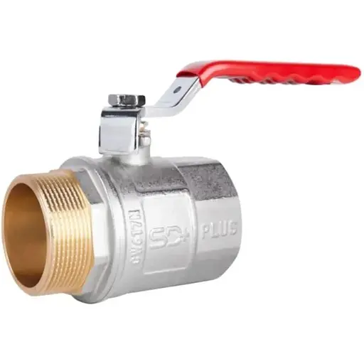 Кран шаровой Thermo Alliance Standart 2" ВЗ прямой, никель, PN40, рычаг SD605NW50PN40 - фото 1