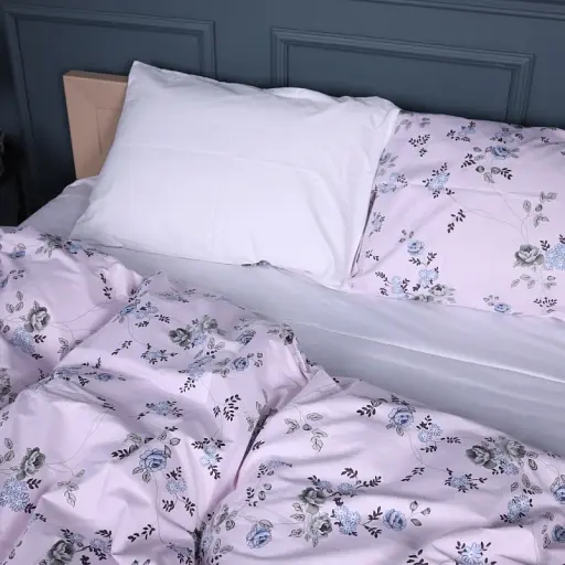 Простирадло MirSon Сатин 22-1377 Flowers on Snow 200x220 см (2200010476026) - фото 4