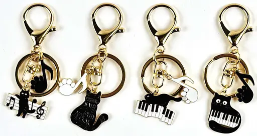 Брелок металевий Кіт музичний 6 см (В асортименті) - фото 2