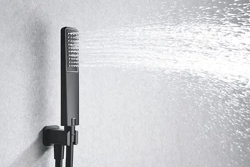 Душова система прихованого монтажу з термостатом Imex Madeira чорний матовий GTM021/NG, Чорний матовий - фото 4