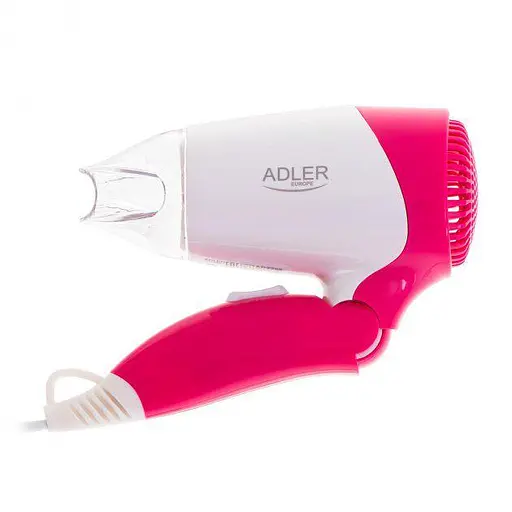 Фен дорожный Adler AD 2259, 1200 Вт 2 скорости подвесная петля компактный 1 шт. красный (33705-IS) - фото 2
