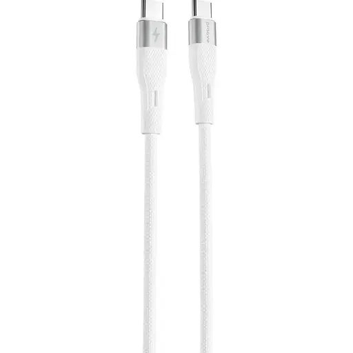 Кабель Proove Light Silicone USB-C to USB-C 60W 1m White (CCLC60001102) [133319]