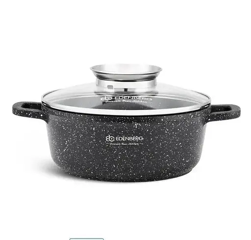 Кастрюля Edenberg EB-8115 с гранитным покрытием и крышкой 6.5 л 28 см - фото 2