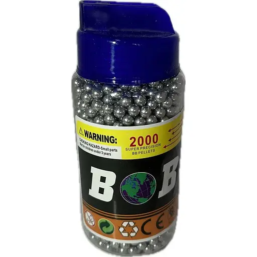 Пневматичні кулі BOB 8081: 2000 шт. у дисплеї Срібний