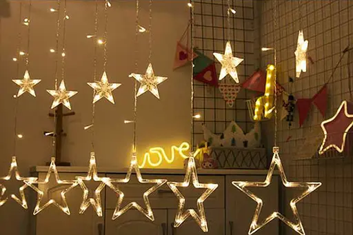 Гірлянда Eurocom Led Light Зірка світлодіодний завіса 138 led 8 режимів - фото 2