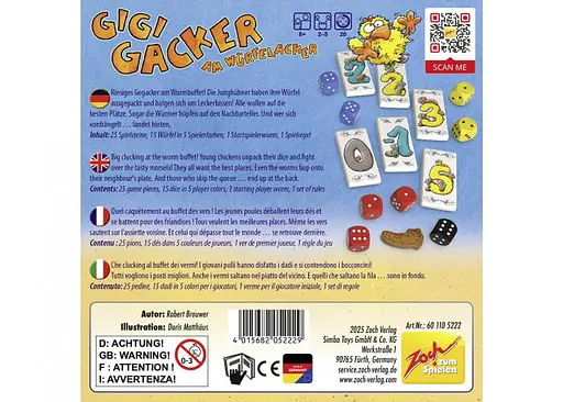 Настольная игра Zoch Джиджи Шутник и кубические приключения (Gigi Gacker am Wurfelacker) (англ.) (601105222) - фото 2