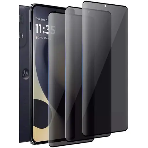Защитное стекло DK для Motorola Edge 40 Neo 3D Антишпион Full Glue 020544 black 3 шт.