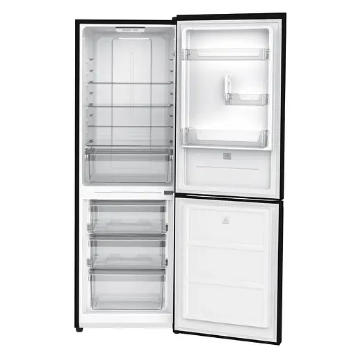 Холодильник Edler ED-355GRGD, Black, двухкамерный, с нижней морозильной камерой, No Frost, общий объем 281 л, полезный объем 201 л/80 л, A+, 185x60x59,5 см - фото 2