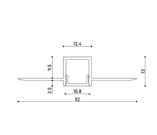 LED профиль под шпатлевку. Разбрасыватель PC морозный в комплекте. 3м KLOODI KLP1010TR 3 - фото 4