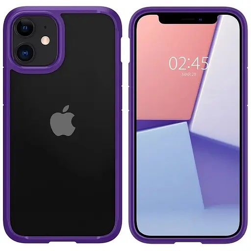 Оригинальный противоударный чехол Spigen Ultra Hybrid для iPhone 12 Mini (5.4") Hydrangea Purple (ACS01544) - фото 9