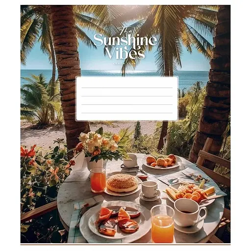 Зошит учнівський "Sunshine vibes" 048-3319L-4 у лінію, 48 аркушів